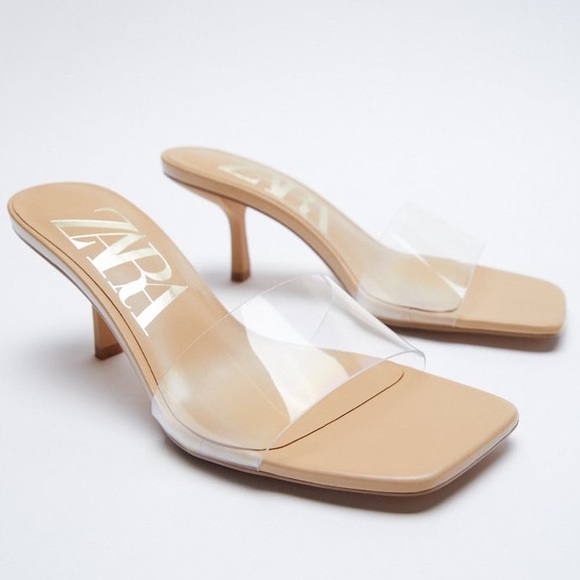 Zara Shoes - Zara vinyl heeled mules